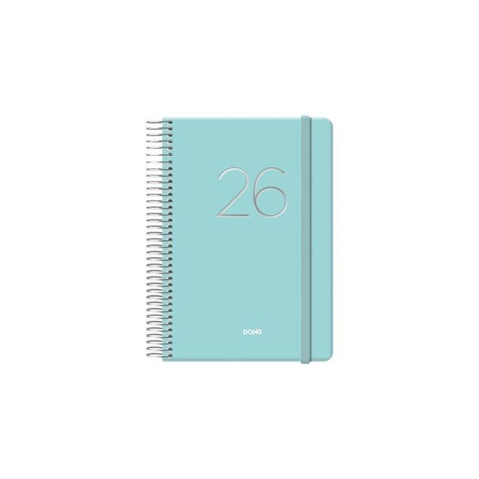 Agenda Anual (2026) Dohe Gloss Espiral Tapa Extra Con Goma 125X180 D/P Verde