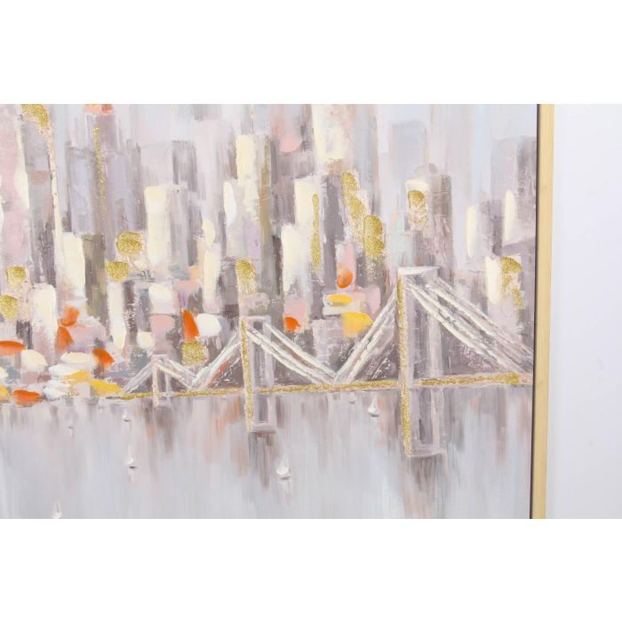 DKD Home Decor Cuadro Loft Ciudad Hecho a Mano Lienzo Gris Beige 100 x 100 cm (2 Unidades) 2 DKD Home Decor Cuadro Loft Ciudad Hecho a Mano Lienzo Gris Beige 100 x 100 cm (2 Unidades) 2