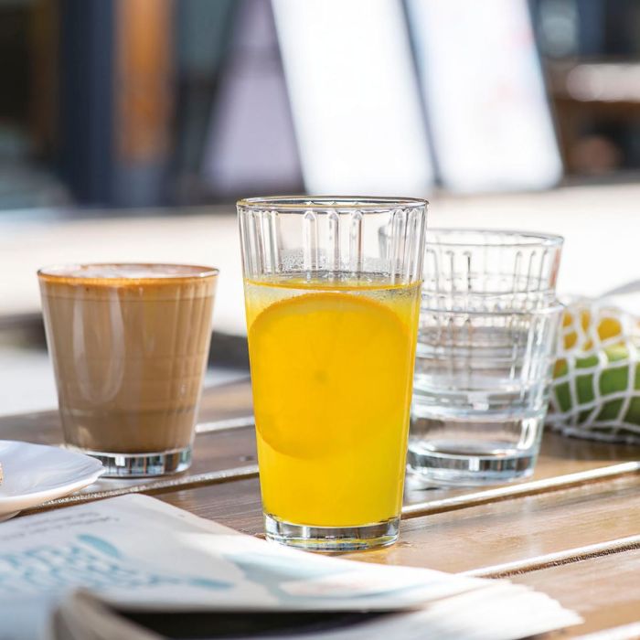 Caja 6 Vasos Bajos Vidrio Stack'Up Cross Arcoroc 21 cL