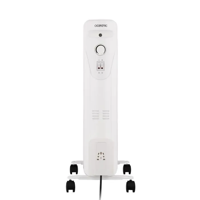 Oceanic Radiador Baño de Aceite Eléctrico 2500W Blanco 11 Elementos 3 Potencias Móvil 2