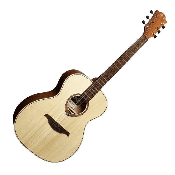 LAG Guitarra Acústica Lâg Auditorium Tramontane 70 - Natural, Folk, Abeto Engelmann Macizo, Caoba, Satinado 3