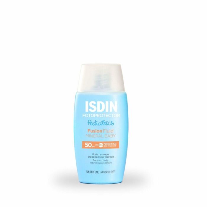 Isdin Fotoprotector Baby Mineral Fluido SPF50+ para Bebés Pieles Atópicas/Sensibles 100% Filtros Minerales Resistente al Agua 50 ml Isdin Fotoprotector Baby Mineral Fluido SPF50+ para Bebés Pieles Atópicas/Sensibles 100% Filtros Minerales Resistente al Agua 50 ml