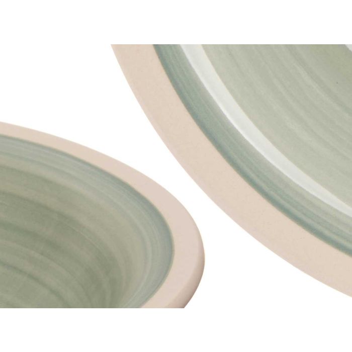 Plato Hondo Gres Verde Borde 21Cm Vessia (36 Unidades) 3