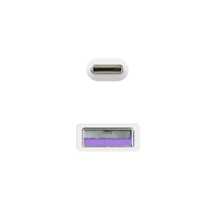 NANOCABLE CABLE USB 2.0 3A, TIPO USB-C/M-A/M, BLANCO, 1.0 M 3 NANOCABLE CABLE USB 2.0 3A, TIPO USB-C/M-A/M, BLANCO, 1.0 M 3