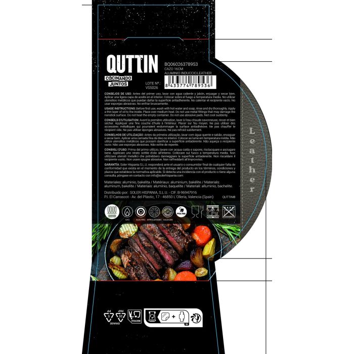 Cazo 16Cm Aluminio Induccio.Leather Quttin (6 Unidades) 4 Cazo 16Cm Aluminio Induccio.Leather Quttin (6 Unidades) 4