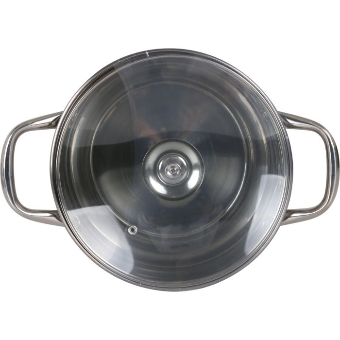 Olla New Neron 24 cm (8L) Acero Inoxidable con Tapa - Quttin (4 Unidades) 2 Olla New Neron 24 cm (8L) Acero Inoxidable con Tapa - Quttin (4 Unidades) 2