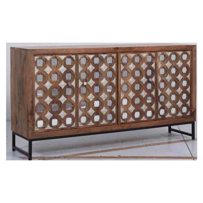 Buffet Indio DKD Home Decor Natural Plateado 38 x 80 x 150 cm