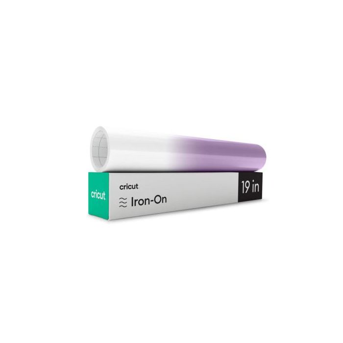 Cricut 2010176 Rollo de vinilo de termotransferencia liso, Violeta/Blanco, 305mm x 610mm