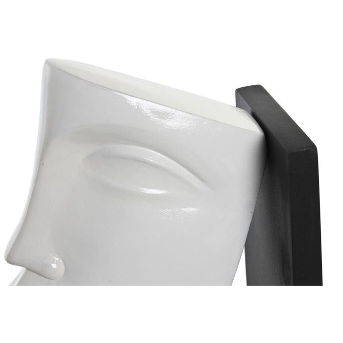 DKD Home Decor Sujetalibros Moderno de Resina con Diseño Cara, Set de 2. Decoración Dorado Blanco 22 x 30.5 x 10 cm 2