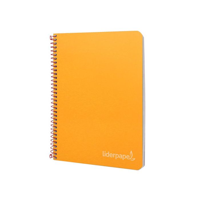 Cuaderno Espiral Liderpapel Cuarto Witty Tapa Dura 80H 75 gr Cuadro 4 mm Con Margen Color Naranja 5 unidades 6