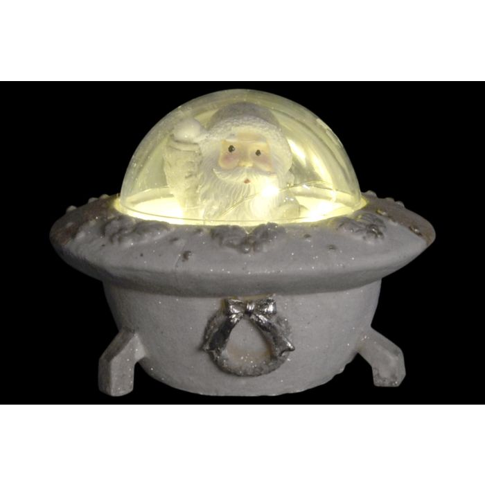 DKD Home Decor Figura Navidad Moderna Ovni de Resina con LED 10x12.5 cm incluye baterías LR1130 1 DKD Home Decor Figura Navidad Moderna Ovni de Resina con LED 10x12.5 cm incluye baterías LR1130 1