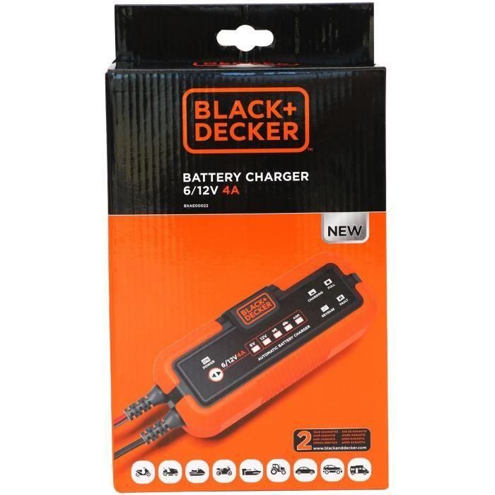 Cargador de Bateria Black & Decker 6V y 12V 4A 4