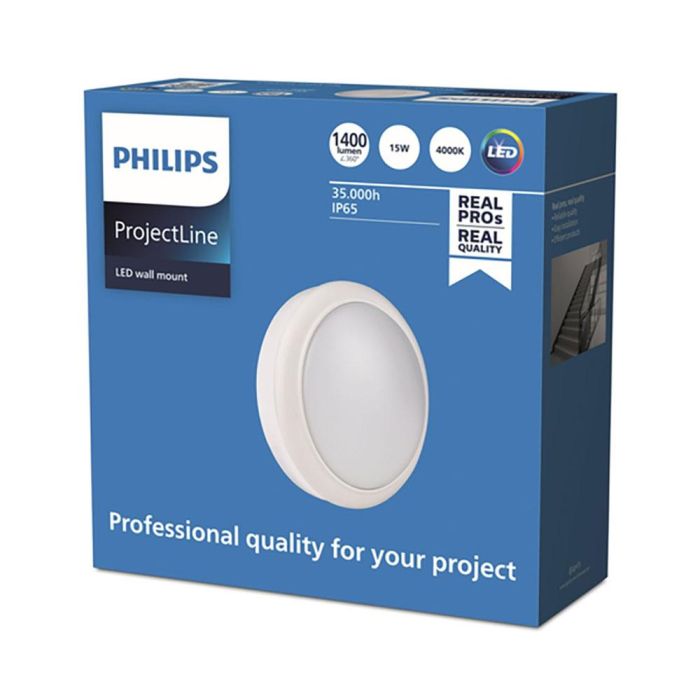 Philips 911401861484 Aplique de Pared Mount Redondo 15W 1400lm 4000K 1