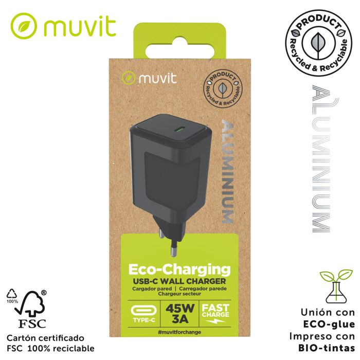 muvit for change cargador de pared Tipo C PD45W aluminio 5