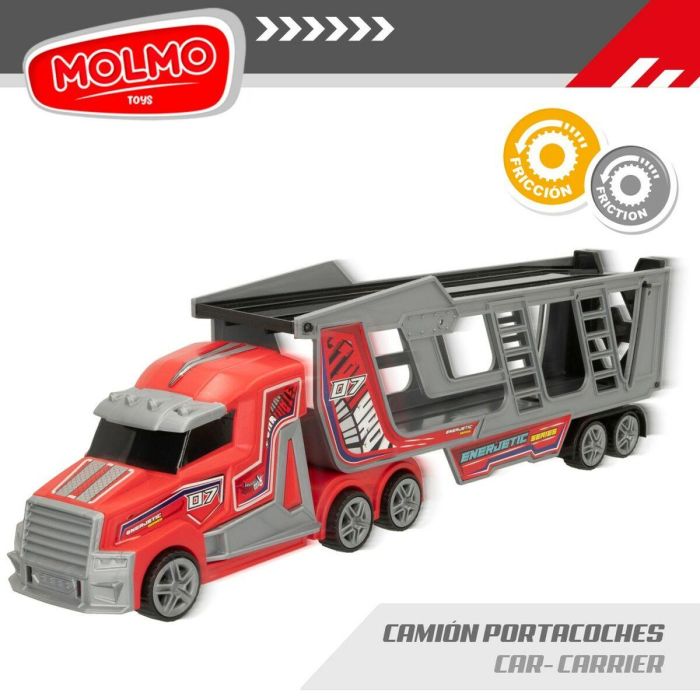 Camión Portavehículos Colorbaby 47 x 13 x 8 cm (4 Unidades) 3 Piezas De fricción 5 Camión Portavehículos Colorbaby 47 x 13 x 8 cm (4 Unidades) 3 Piezas De fricción 5