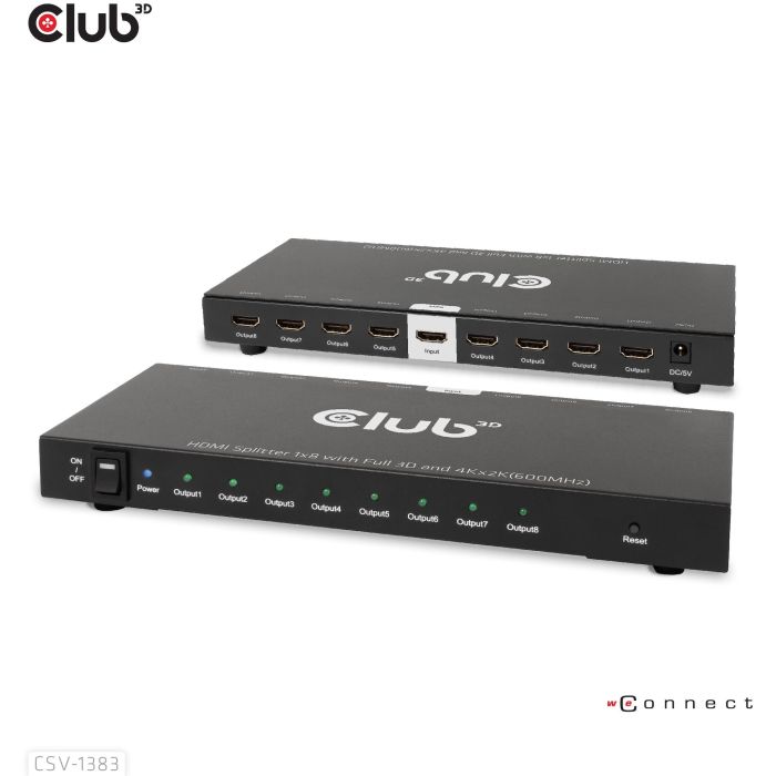 Club3D Splitter HDMI 1 Entrada a 8 Salidas 4K 60Hz UHD 12 Club3D Splitter HDMI 1 Entrada a 8 Salidas 4K 60Hz UHD 12