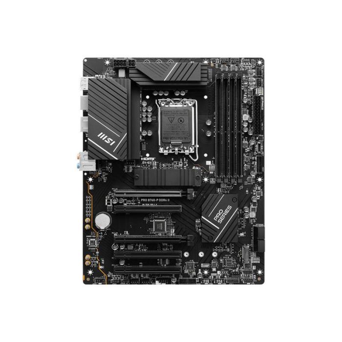 MSI PRO B760-P DDR4 II Placa Base, LGA 1700, B760, 4xDDR4, 128GB, HDMI+DP, 4SATA+2M.2, USB 3.2+USB-C, 2.5GB LAN, ATX - 911-7E29-001 1 MSI PRO B760-P DDR4 II Placa Base, LGA 1700, B760, 4xDDR4, 128GB, HDMI+DP, 4SATA+2M.2, USB 3.2+USB-C, 2.5GB LAN, ATX - 911-7E29-001 1