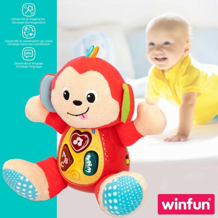 Peluche con Sonido Winfun Mono 18 x 20,5 x 12,5 cm (6 Unidades) 3 Peluche con Sonido Winfun Mono 18 x 20,5 x 12,5 cm (6 Unidades) 3