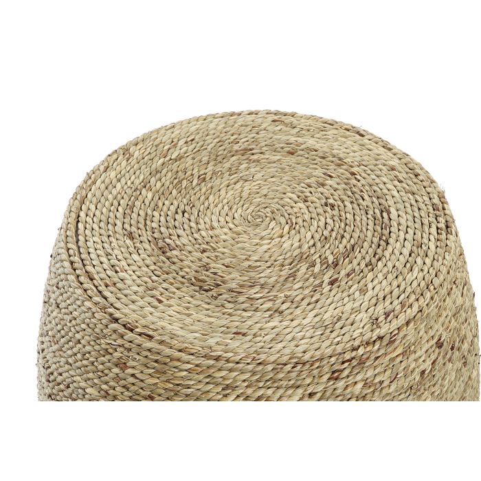 DKD Home Decor Reposapies de Cañamo y Cuerda Marron Claro 45 x 52 x 45 cm 2