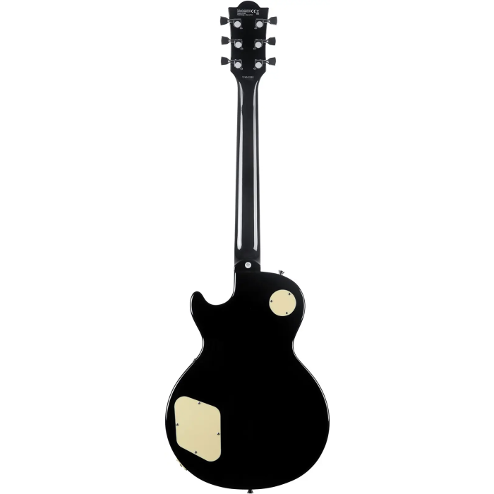EKO Guitarra Eléctrica LS300 Tipo LP Les Paul Negra 6 Cuerdas Cuerpo Álamo Mástil Arce Diapasón Laurel Pastillas Humbucker 2
