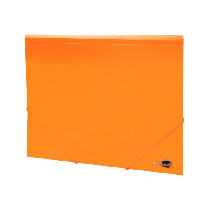 Carpeta Liderpapel Gomas Solapas Polipropileno Din A4 Naranja Fluor Opaco 2