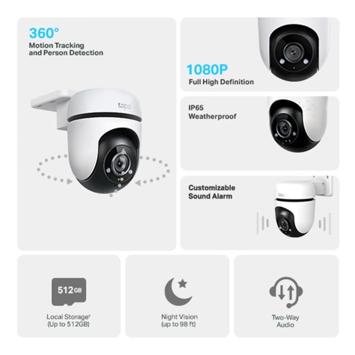 Tp-Link Tapo Outdoor Pan/Tilt Security Wifi Camera Tapo C500 1