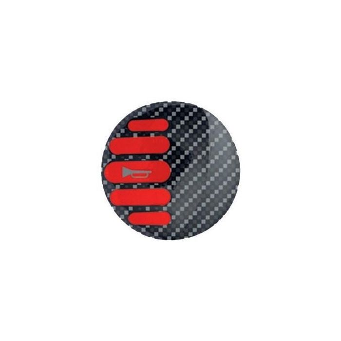 Sparco SP01597GR Tapa Universal de Pulsador de Volante para Botón de Claxon con Logo - Rojo, Estilo Racing