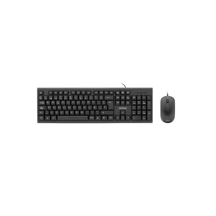Nilox Combo Teclado + Ratón Cable Usb Negro Nilox Combo Teclado + Ratón Cable Usb Negro