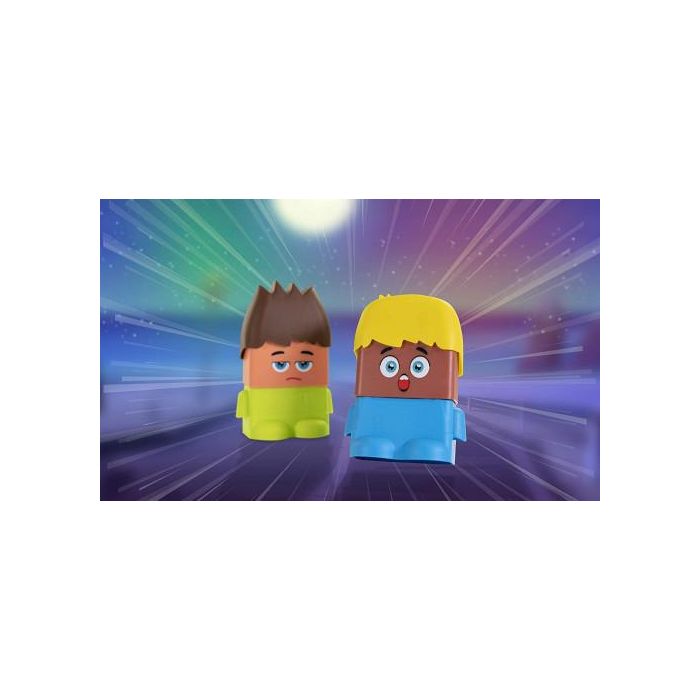 Miniland Juego Emotiblocks 32350 - Figuras para Aprender Emociones con 6 Personajes Intercambiables y Actividades 1