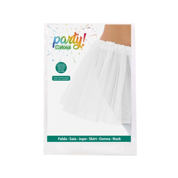 Tutu Blanco Unica 30 cm para Ángeles, Novias o Personajes Clásicos