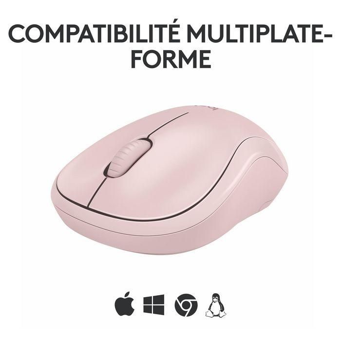 Logitech M240 Ratón Bluetooth Silencioso, 90% Menos Ruido de Clic, 18 Meses Autonomía de Batería, Diseño Ambidextro y Compacto para Viaje 14