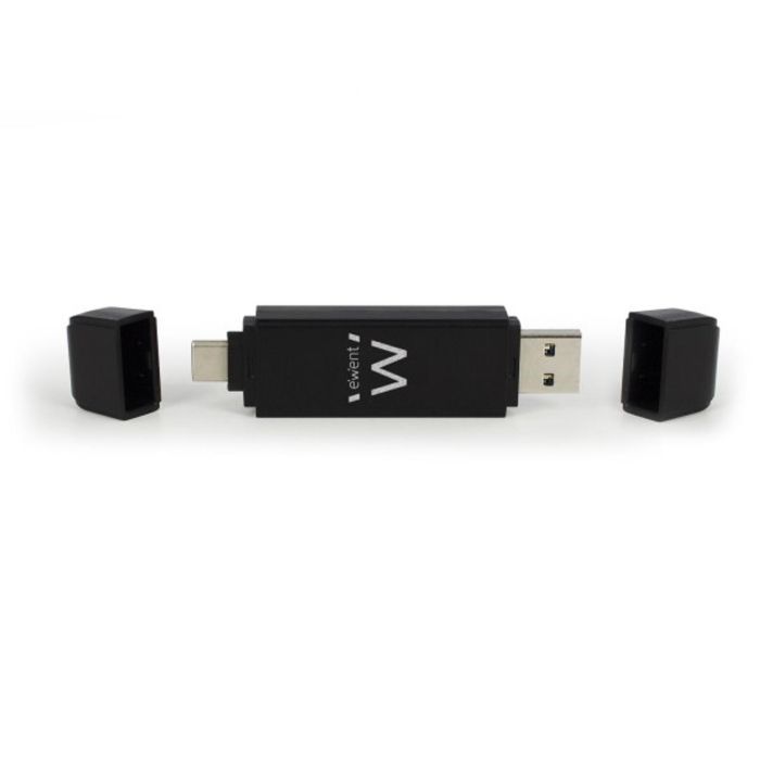 Ewent EW1075 lector de tarjeta USB 3.2 Gen 1 (3.1 Gen 1) Type-A/Type-C Negro 1 Ewent EW1075 lector de tarjeta USB 3.2 Gen 1 (3.1 Gen 1) Type-A/Type-C Negro 1