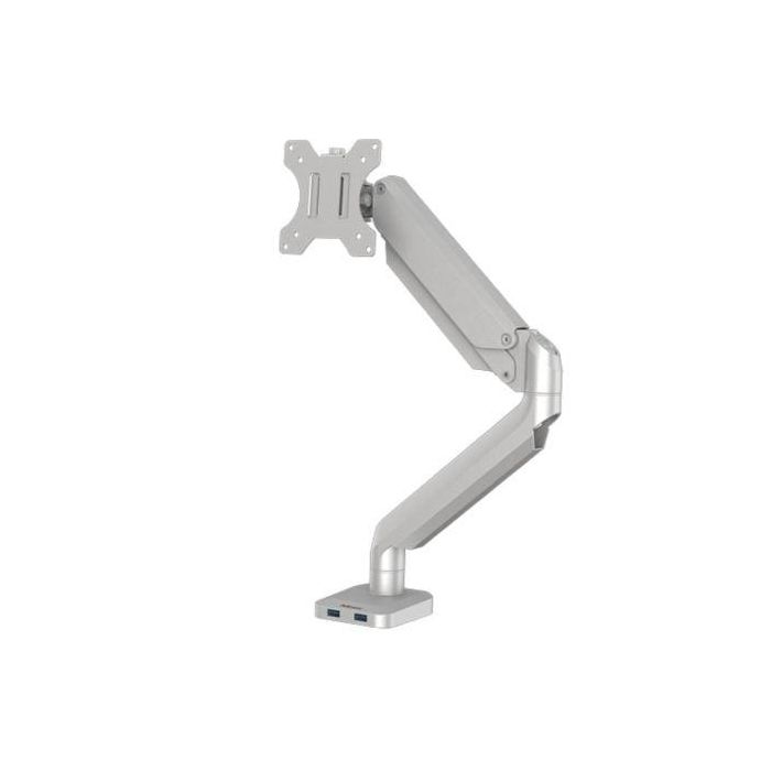 Fellowes 8056401 Soporte de Mesa Brazo Monitor Individual Platinum Series Muelle a Gas Ergonómico 2 USB hasta 32" (1.5-8kg) Plata 1 Fellowes 8056401 Soporte de Mesa Brazo Monitor Individual Platinum Series Muelle a Gas Ergonómico 2 USB hasta 32" (1.5-8kg) Plata 1