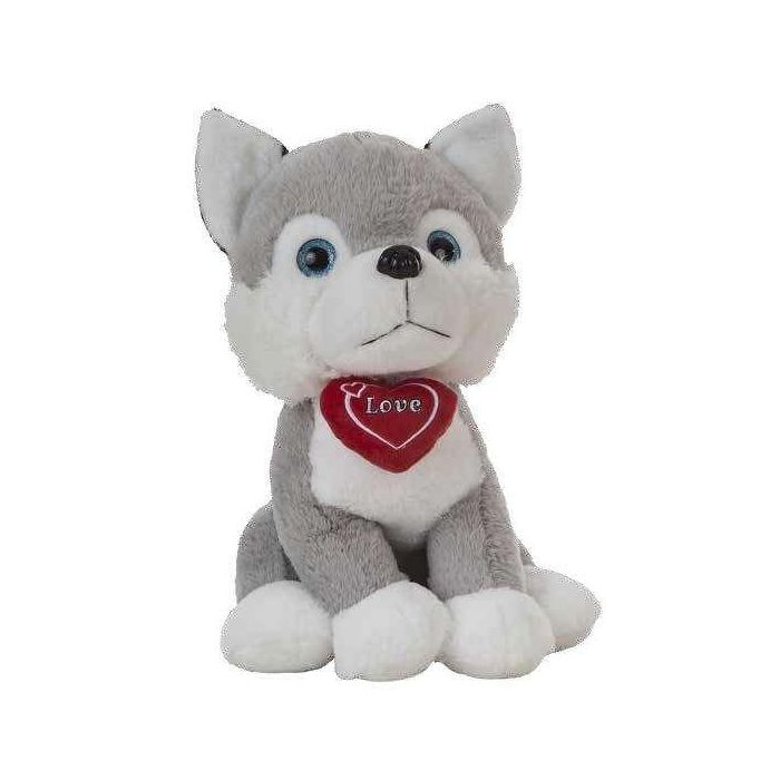 Peluche husky corazón 36 cm