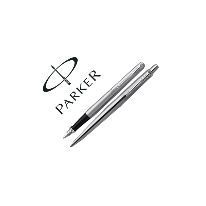 Parker Juego Bolígrafo y Pluma Jotter Acero Inoxidable CT con Estuche 0 Parker Juego Bolígrafo y Pluma Jotter Acero Inoxidable CT con Estuche 0