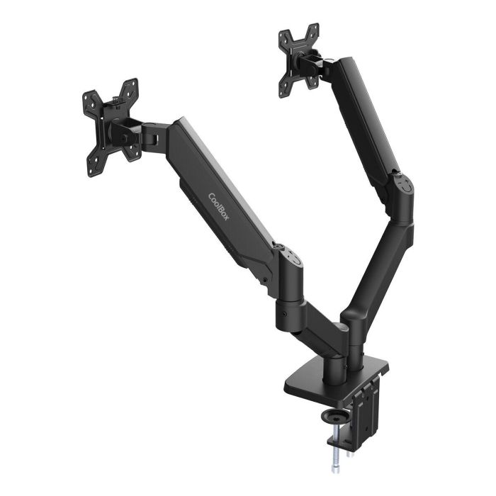Coolbox Soporte para 2 Monitores Hasta 32 Pulgadas, Acero y Plástico, Negro Mate, Compatibilidad VESA 75x75 y 100x100, Sistema Neumático 7 Coolbox Soporte para 2 Monitores Hasta 32 Pulgadas, Acero y Plástico, Negro Mate, Compatibilidad VESA 75x75 y 100x100, Sistema Neumático 7