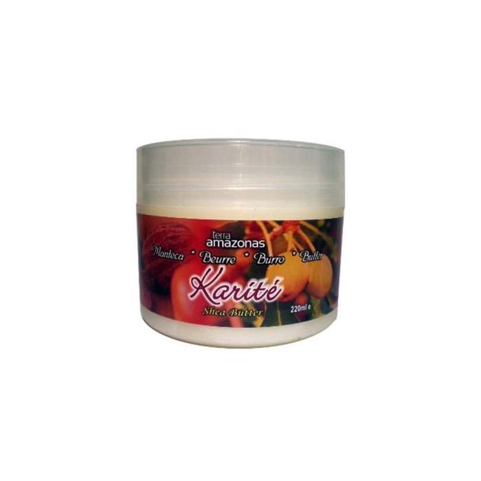 TERRA AMAZONAS Manteca de Karité Pura 220ml - Regenerador Celular Natural para Piel y Cabello