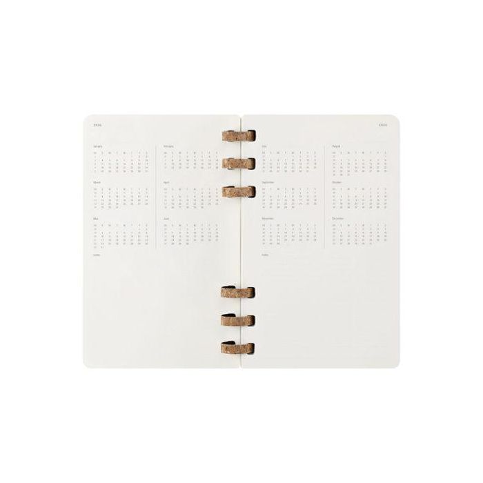 Moleskine DSSPB12MWH3Y26 Agenda 2026 Tapa Blanda 12 Meses Espiral L (13 x 21 cm) Negra 1