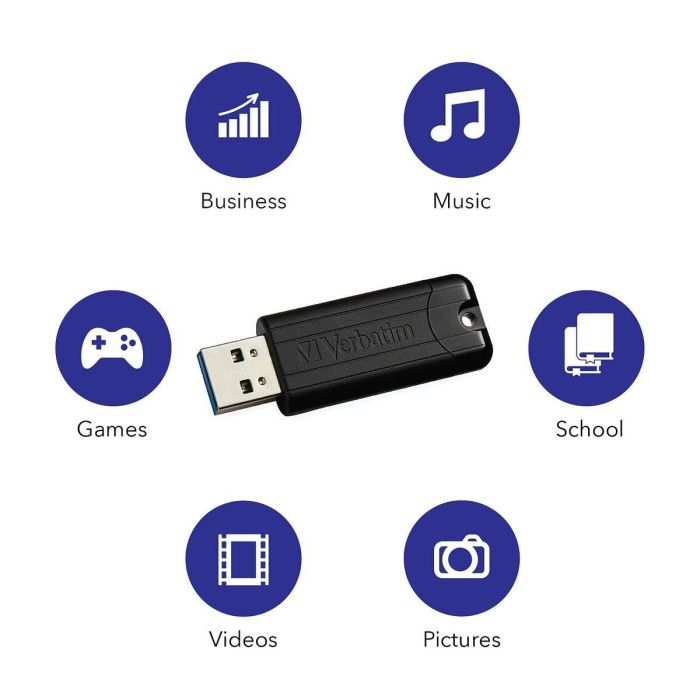 Memoria USB Verbatim 49317 Negro 32 GB 3 Memoria USB Verbatim 49317 Negro 32 GB 3