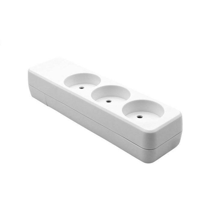 MicroConnect Open-end Danish 3-way power strip, white MicroConnect Open-end Danish 3-way power strip, white