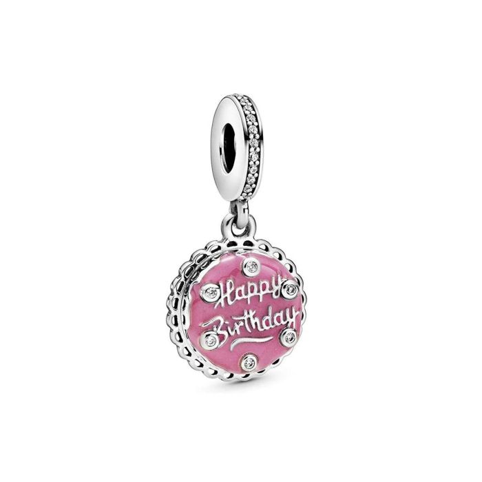 Charm Mujer Pandora PINK BIRTHDAY CAKE DANGLE 1 Charm Mujer Pandora PINK BIRTHDAY CAKE DANGLE 1