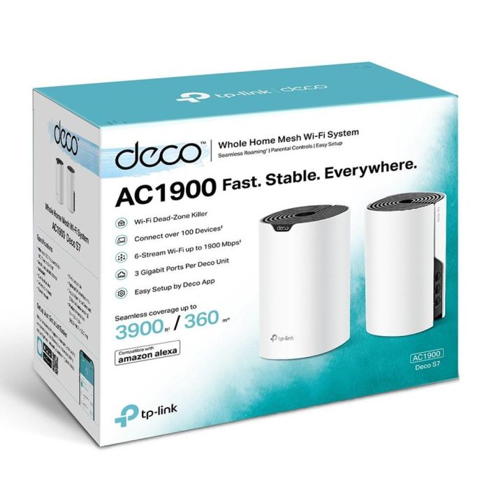 Sistema Mesh TP-Link Deco S7 1900Mbps/ 2.4GHz 5GHz/ Pack de 2 2 Sistema Mesh TP-Link Deco S7 1900Mbps/ 2.4GHz 5GHz/ Pack de 2 2