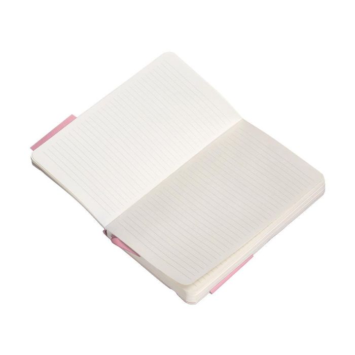 Cuaderno Con Gomilla Antartik Notes Tapa Blanda A6 Rayas Rosa Pastel 100 Hojas 80 gr Fsc 8