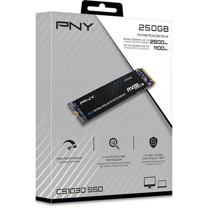 Unidad interna de estado sólido - PNY - CS1030 M.2 GEN3 - 250 GB - NVMe (M280CS1030-250-RB) 2