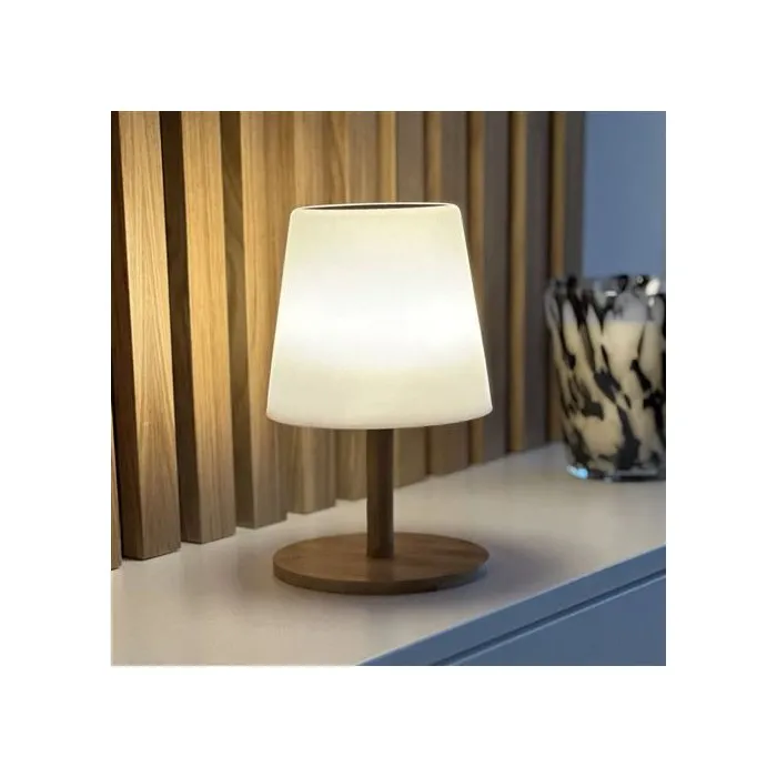 Lumisky STANDY MINI WOOD SOLAR Lámpara de Mesa Solar y Recargable H25 cm LED Blanco Cálido y Blanco Regulable Lumisky STANDY MINI WOOD SOLAR Lámpara de Mesa Solar y Recargable H25 cm LED Blanco Cálido y Blanco Regulable