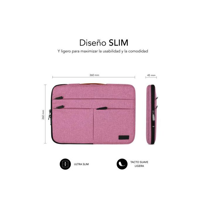 SUBBLIM Maletin Air Padding 360 Sleeve 13,3-14" Pink SUBBLIM Maletin Air Padding 360 Sleeve 13,3-14" Pink