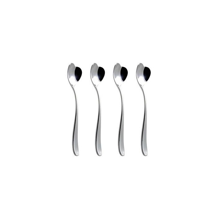 Alessi AMMI01CUS4 Set 4 Cucharas Helado Acero Inoxidable 18/10 Diseñador Stefano Giovannoni