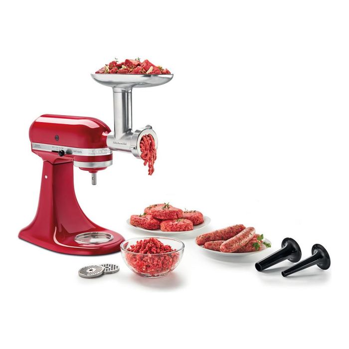 KitchenAid 5KSMMGA Picador de Carne, Aluminio y Acero Inoxidable, 3 Discos, Incluye Accesorio para Embutir KitchenAid 5KSMMGA Picador de Carne, Aluminio y Acero Inoxidable, 3 Discos, Incluye Accesorio para Embutir