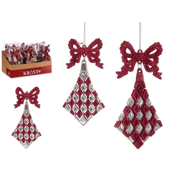 Adorno Árbol Navidad Rombos Lazo Fucsia Krist+ 7.5x15.5x1 cm (48 Unidades) Adorno Árbol Navidad Rombos Lazo Fucsia Krist+ 7.5x15.5x1 cm (48 Unidades)