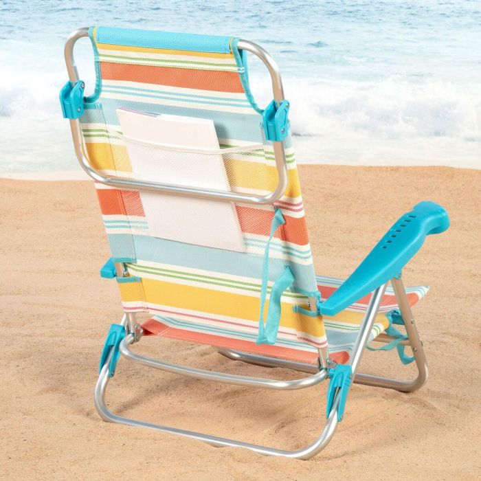 Silla de Playa Aktive Multicolor 48 x 90 x 60 cm (2 Unidades) 2 Silla de Playa Aktive Multicolor 48 x 90 x 60 cm (2 Unidades) 2